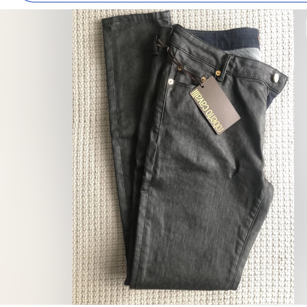 ROBERTO CAVALLI COATED SKINNY FIT